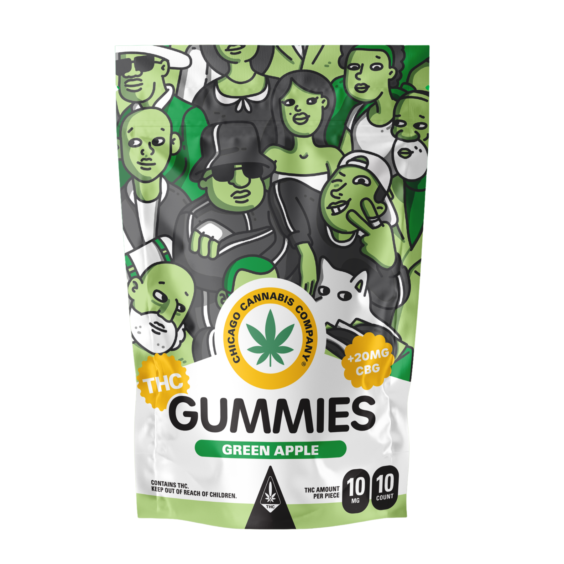 THC + CBG Gummies: Green Apple (100mg) – Edibles Express