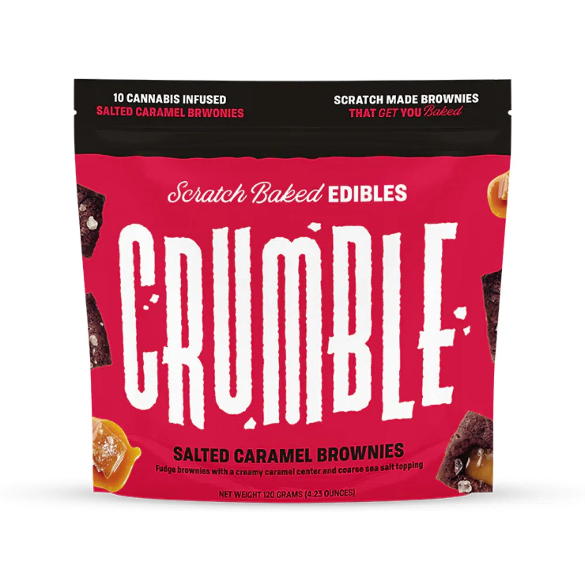 Crumble THC Salted Caramel Brownies (100mg)