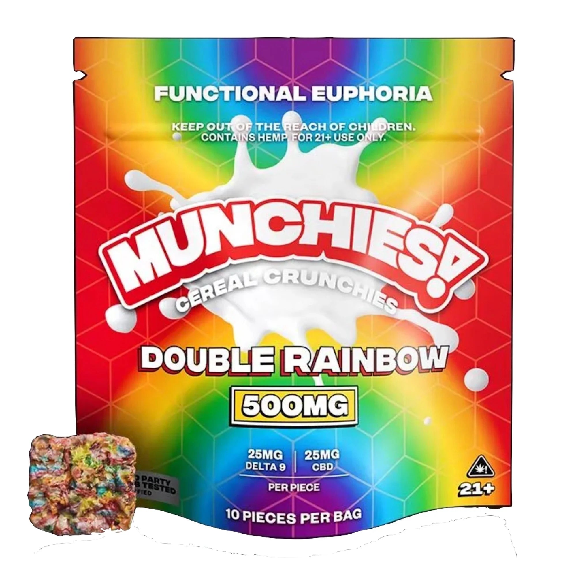 Munchies! THC Double Rainbow Cereal Crunchies (250mg)