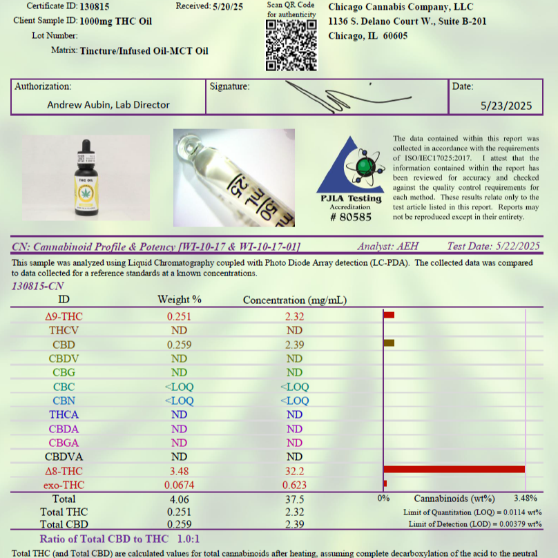 THC Oil: Pineapple (1000mg)