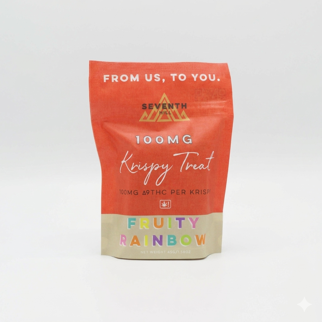 Seventh Hill Fruity Rainbow Krispy Treat (100mg)