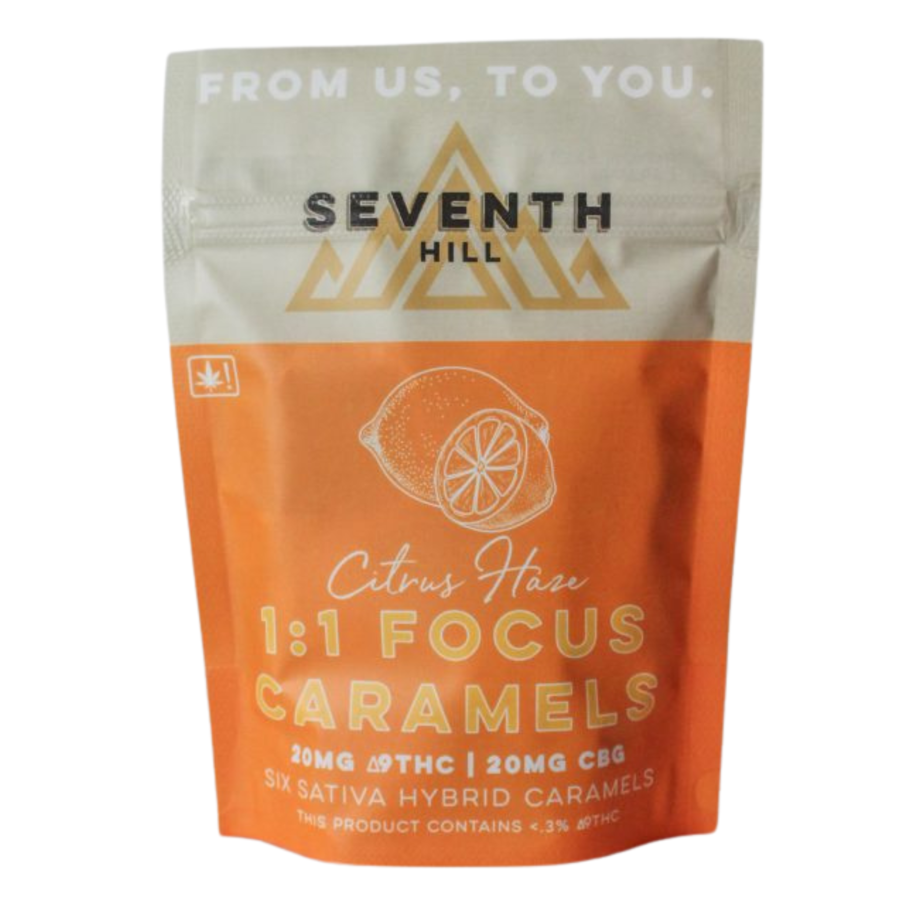 Seventh Hill 1:1 CBG Focus Caramels (120mg)