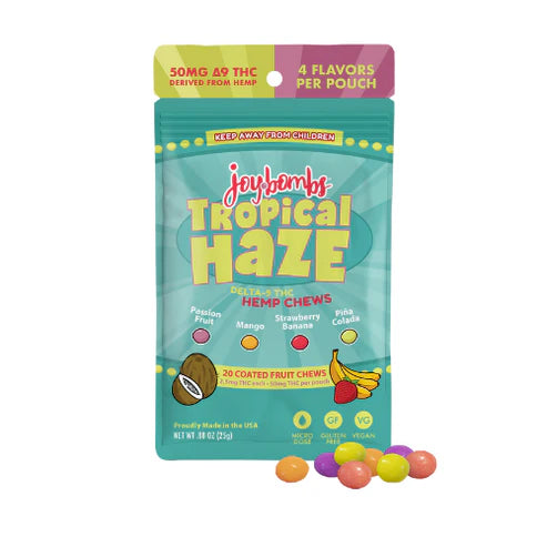 Joy Bombs THC Fruit Chews Tropical Haze (50mg)