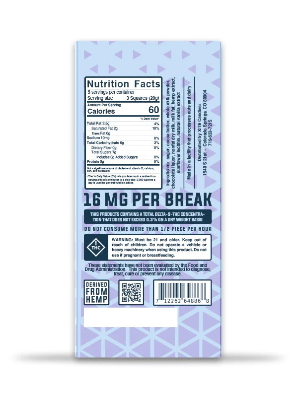 XITE THC Milk Chocolate Bar (150mg)